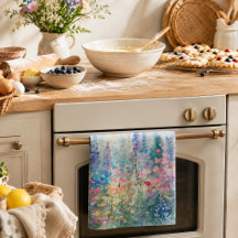 Pastell Akvarell Vildblommeäng