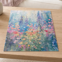 Pastell Akvarell Vildblommeäng