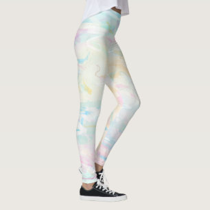 Pastell Akvarellkonst Abstrakt Feminina Leggings