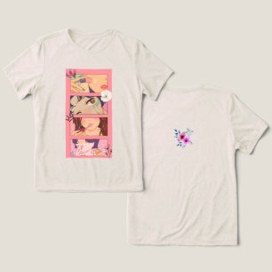 Pastell Anime Blommig T-shirt