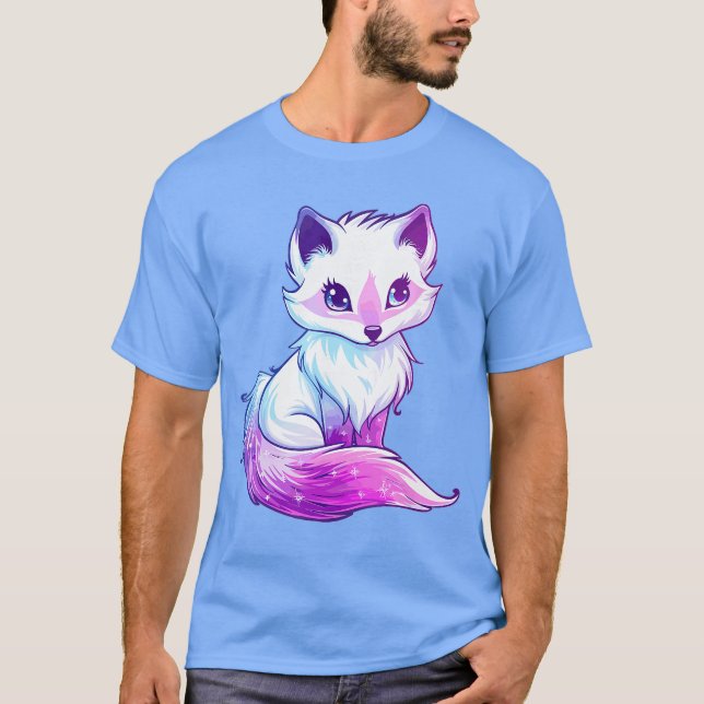 Pastell Arktisk Fo I Söt Arktisk Fo vän T Shirt (Framsida)
