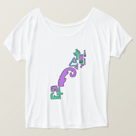 Pastell Asymmetrisk Geometrisk Grafisk T-Shirt