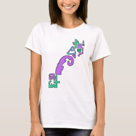 Pastell Asymmetrisk Geometrisk Grafisk T-Shirt