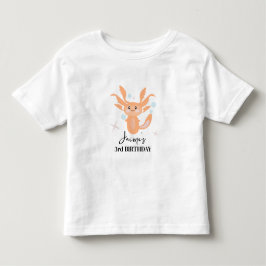 Pastell Axolotl Havsvarelse Födelsedagsnamn T Shirt