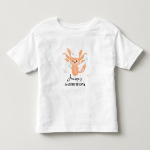 Pastell Axolotl Havsvarelse Födelsedagsnamn T Shirt