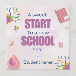 Pastell Back to School-gåva Tag-kort | anpassa Kort