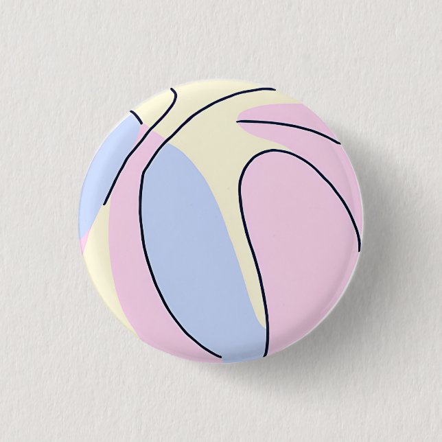 Pastell Basketboll Knapp (Framsida)
