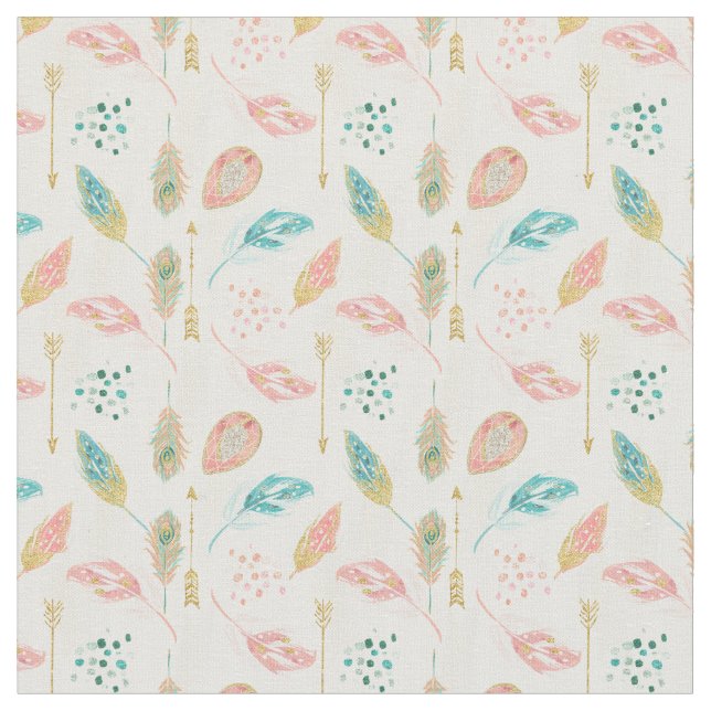 Pastell befjädrar stam- chic tyg för guld- pilar (Närbild)