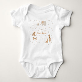 Pastell Beige Söt Illustrativ Baby Shower T Shirt