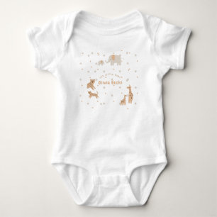 Pastell Beige Söt Illustrativ Baby Shower T Shirt