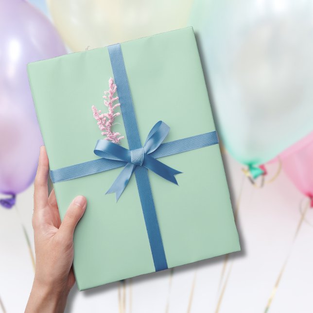 Pastell Blekgulgrön Enfärgad | Klassisk | Elegant Presentpapper (Skapare uppladdad)