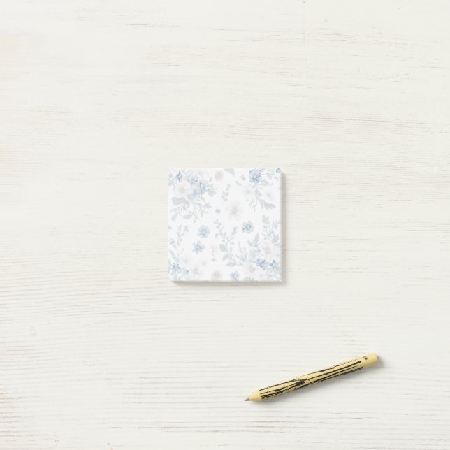 pastell blom post-it block (På skrivbordet)