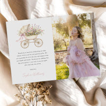 Pastell Blommig Barnvagn Flicka Bebis Shower Foto