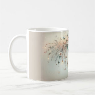 Pastell Blommig Fjäril Drömfångare Kaffemugg