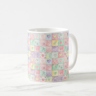 Pastell Blommig Lapptäcke Picknick Mönster (3) Kaffemugg