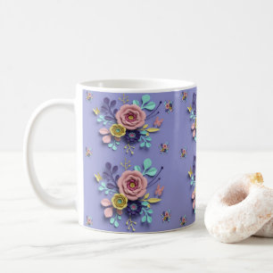 Pastell Blommig Lila Mugg