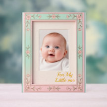 Pastell Blommig Rosa Mint Bildram