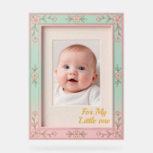 Pastell Blommig Rosa Mint Bildram
