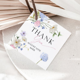 Pastell Blommig Tacksamhet Gåvor Etiketter