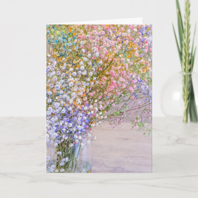 Pastell Blommig Välkomstkort För Alla Tillfällen Kort (Framsida)