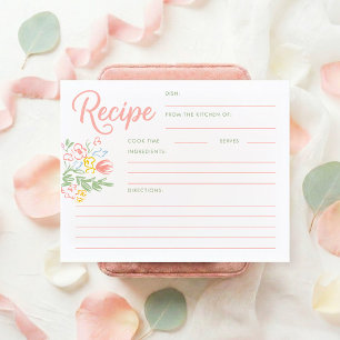 Pastell Blommig Whimsical Bröllopsfest Receptkort