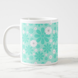 Pastell Blommönster MINT Jumbo Mugg