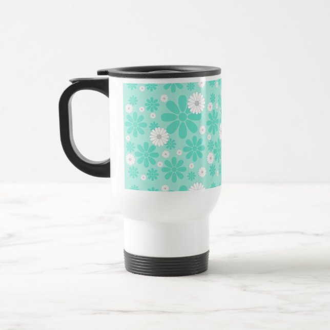 Pastell Blommönster MINT Resemugg (Vänster)