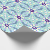 Pastell blomster mandala monogram bokstav design