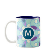 Pastell blomster mandala monogram bokstav design