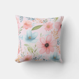 Pastell blomster mönster kudde