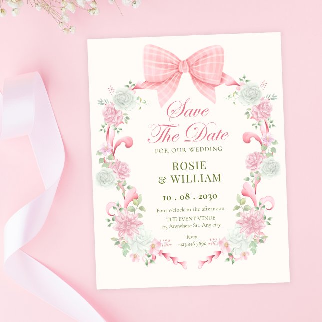 Pastell blomsterbåge elegant födelsedag inbjudningar (Skapare uppladdad)