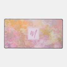 Pastell blomstermönster Chic script monogram