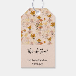 Pastell Boho Mustardgul Vilda Blommor Presentetikett