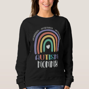 Pastell Boho Regnbåge Stolt Mamma Autism Familj Ma T Shirt