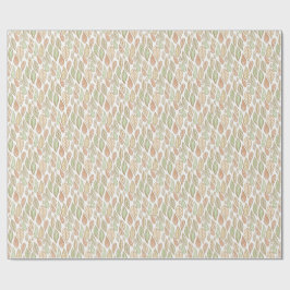 Pastell Botaniskt Bladmönster Presentpapper