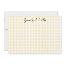 Pastell Citrongul Mini Gingham