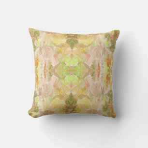 Pastell Citrus Watercolor Designer Tryck Mönster Kudde