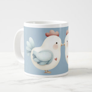 Pastell Cottagecore Kyckling Jumbo Mugg