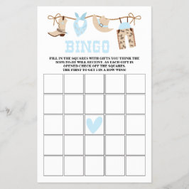 Pastell Cowboy Baby Shower-spel Flygblad