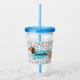 Pastell Dachshunds Tumbler Take Away Mugg