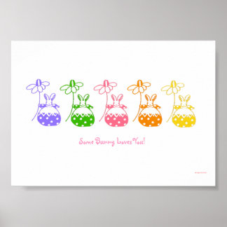 Pastell Daisy Bunny affisch