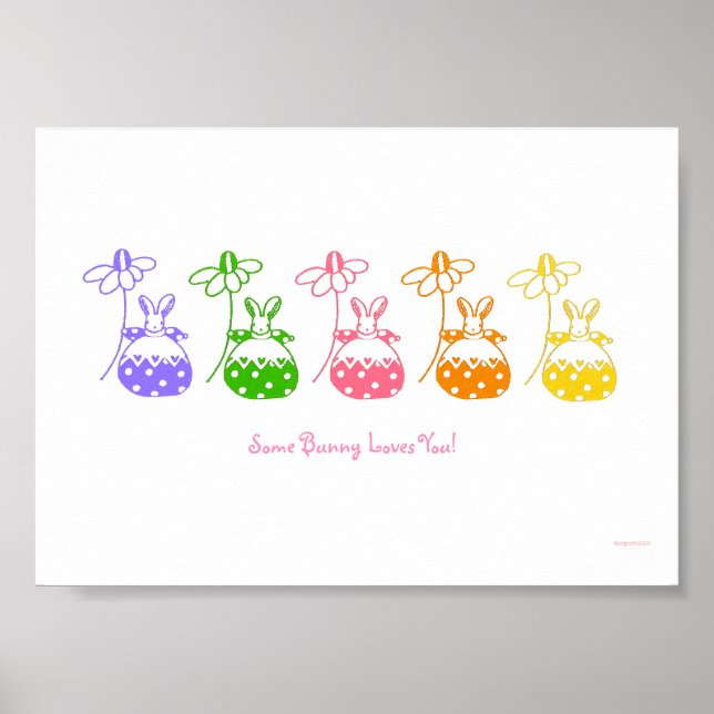 Pastell Daisy Bunny affisch (Framsidan)