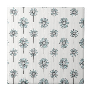 Pastell Daisy Linje Konst Rand Kakelplatta