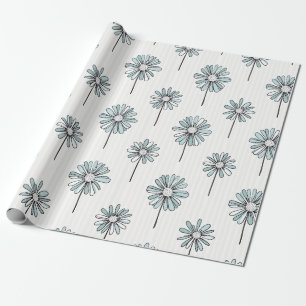 Pastell Daisy Linje Konst Rand Presentpapper