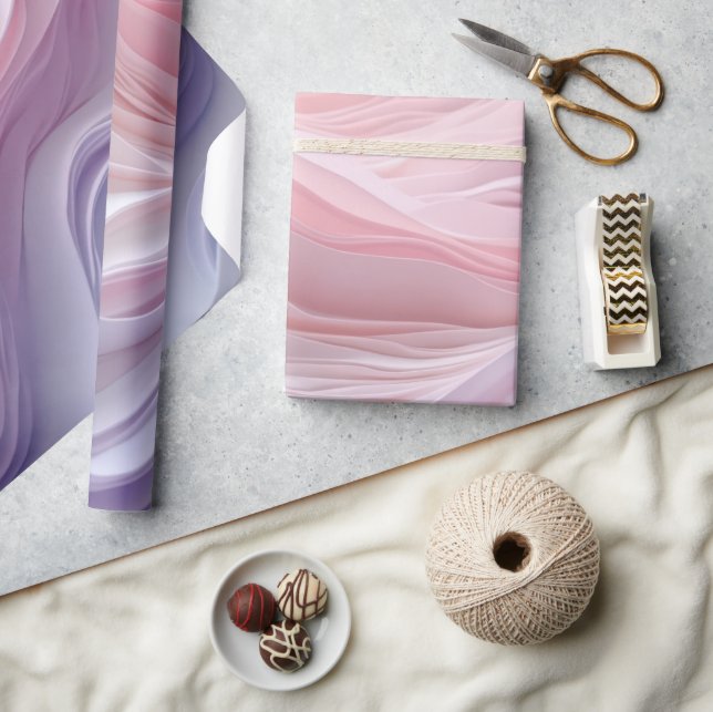 Pastell Dämpande Våg Mönster Presentpapper (Hantverk)