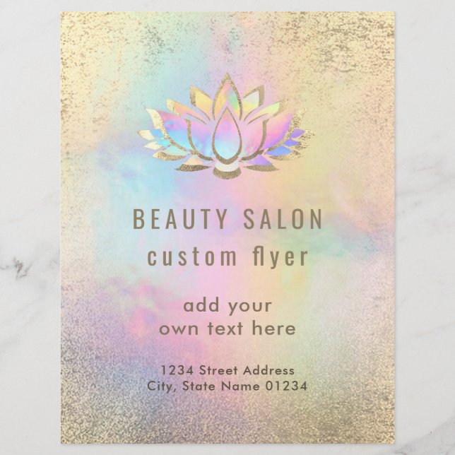 pastell design lotus logodesign reklamblad (Framsidan)