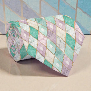 Pastell Diamantmönstrad slips