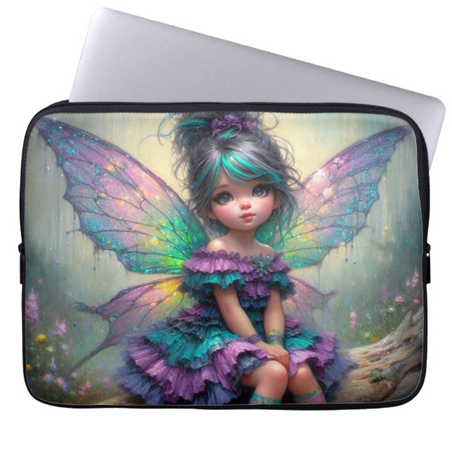 Pastell Dröm Älva Laptop Fodral (Framsidan)