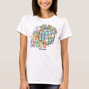 Pastell Dröm Retro Gott Nytt År Fest T Shirt