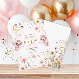 Pastell Fågel blomster trädgård te party födelseda Inbjudningar